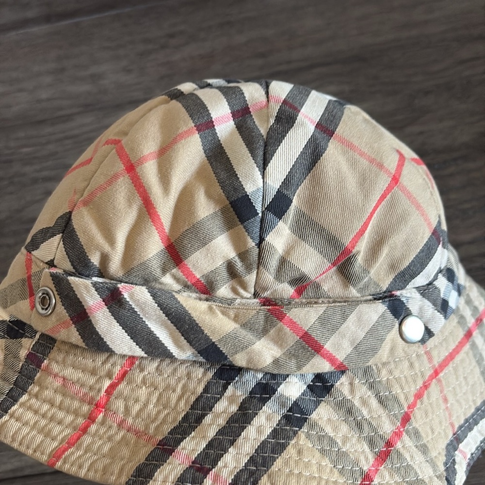 [Burberry] Nova Check Bucket Plaid Signature Sun Hat Small Youth/Kids - Picture 6 of 9